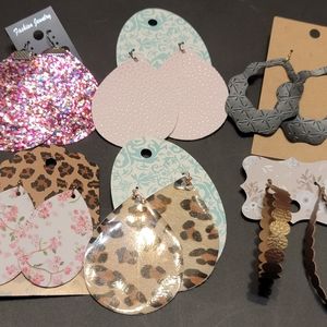 Faux leather earrings